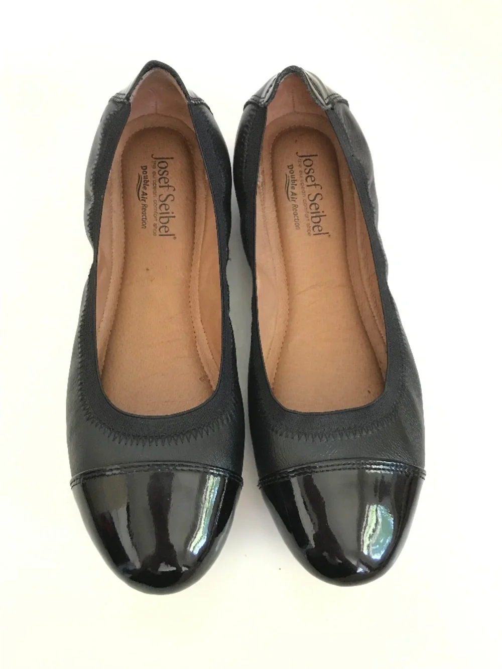 JOSEPH SEIBEL Ballet Flat Black Leather Pippa Women’s Size 9